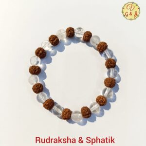 Rudraksha and Sphatik Bracelet