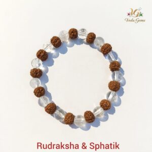 Rudraksha and Sphatik Bracelet